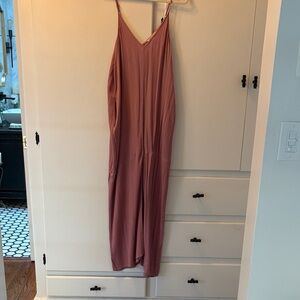 Lovestitch rose colored maxi dress with pockets